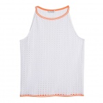 Women's Pointelle Mesh Lace Top